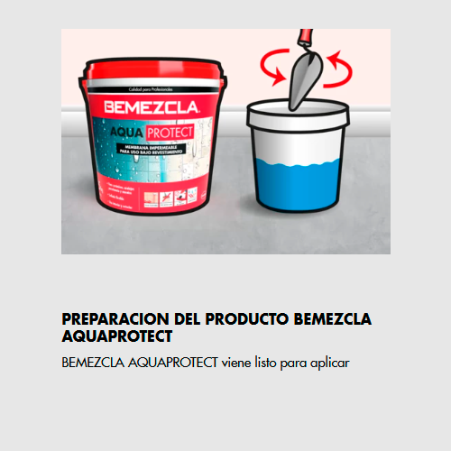 BEMEZCLA AQUAPROTECT - Membrana Impermeable para uso bajo revestimiento, 5Kg