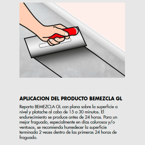 BEMEZCLA GL - Nivelación de Pisos, 25Kg