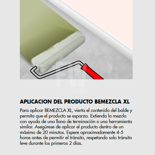 BEMEZCLA XL - Autonivelante cementicio, 22.2 Kg