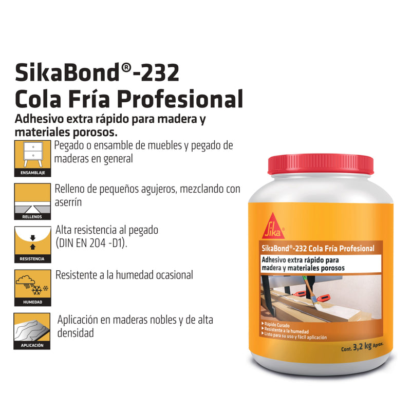 Sikabond-232, Colafría­ profesional, 500Gr