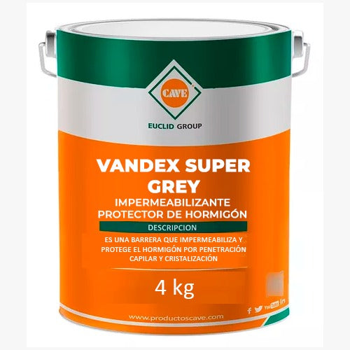 CAVE VANDEX SUPER GRAY - Impermeabilizante protector Balde 4 Kg