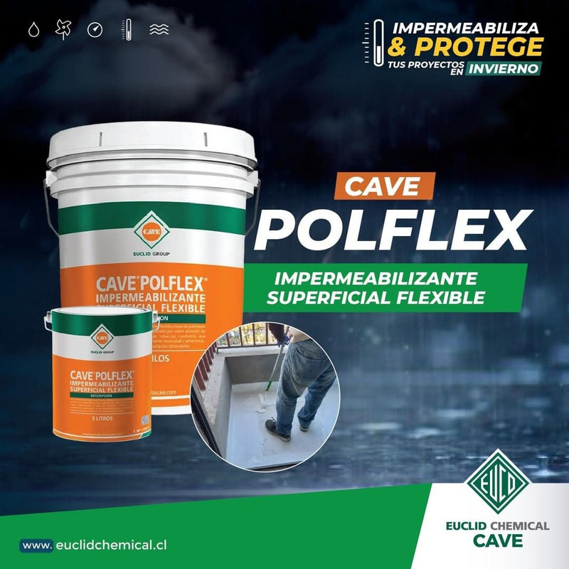 CAVE POLFLEX - Impermeabilizante flexible  Galón 5 kg