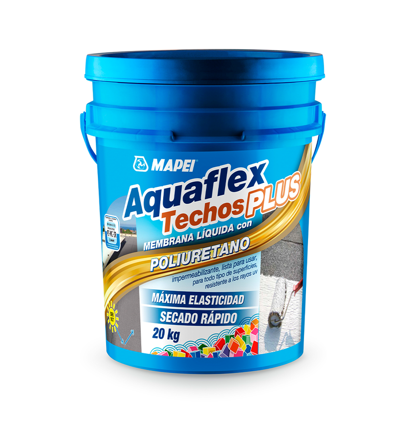 AQUAFLEX TECHOS PLUS BLANCO - Membrana impermeabilizante lquida con poliuretano, Tineta20Kg