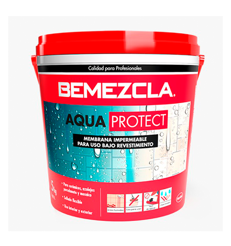 BEMEZCLA AQUAPROTECT - Membrana Impermeable para uso bajo revestimiento, 5Kg