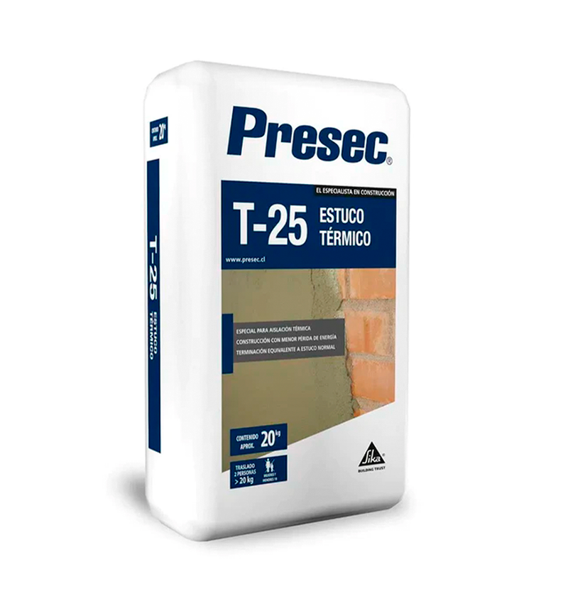 PRESEC T-25 - Estuco Térmico, Saco 20 Kg