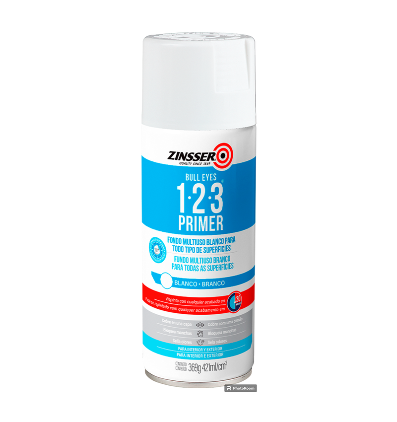 ZINSSER 1-2-3 - Blanco Satinado Aerosol 369g