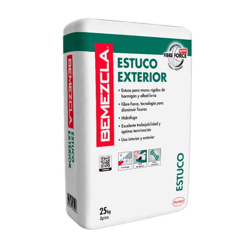 BEMEZCLA ESTUCO EXTERIOR, 25Kg