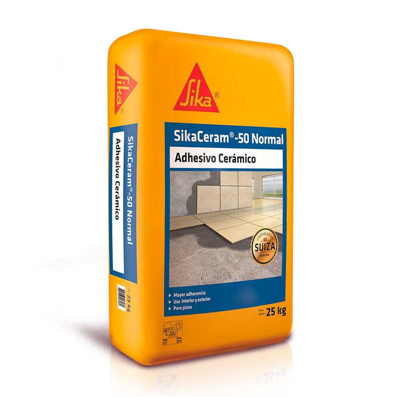 SIKACERAM 50 ADHESIVO NORMAL - Adhesivo a base de cemento, con agregados y aditivos. (Pallet)